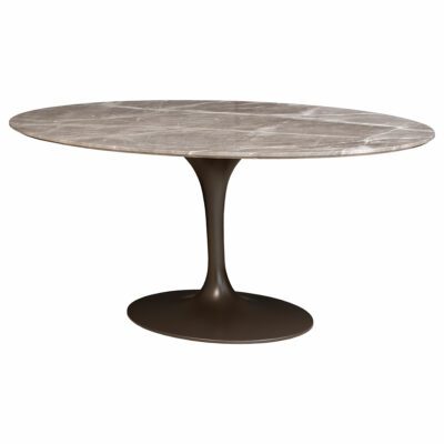 Tulipano Oval Marble Tulip Base Dining Table