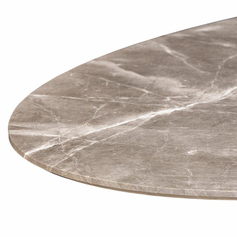 Tulipano Oval Marble Tulip Base Dining Table