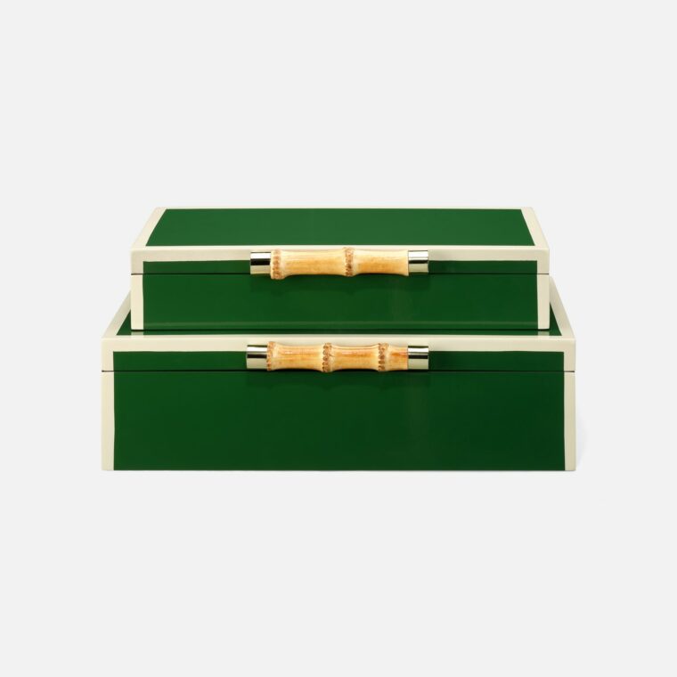 High Gloss Lacquered and Bamboo Boxes - Image 7