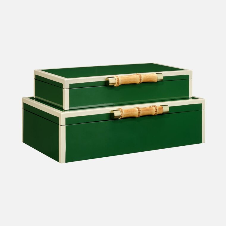 High Gloss Lacquered and Bamboo Boxes - Image 6