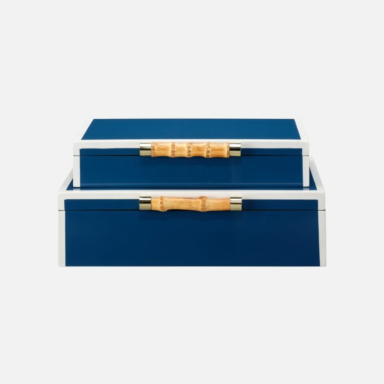 High Gloss Lacquered and Bamboo Boxes - Image 2