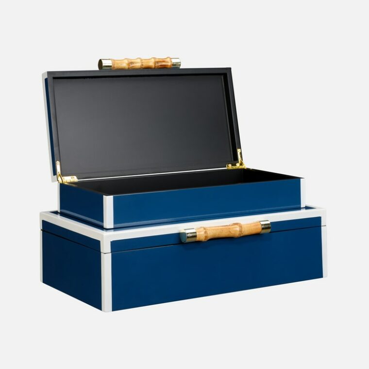 High Gloss Lacquered and Bamboo Boxes - Image 3