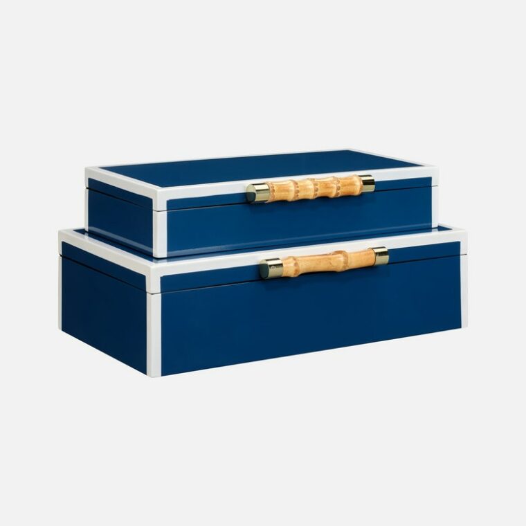 High Gloss Lacquered and Bamboo Boxes