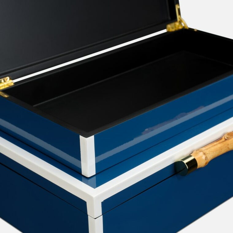 High Gloss Lacquered and Bamboo Boxes - Image 4