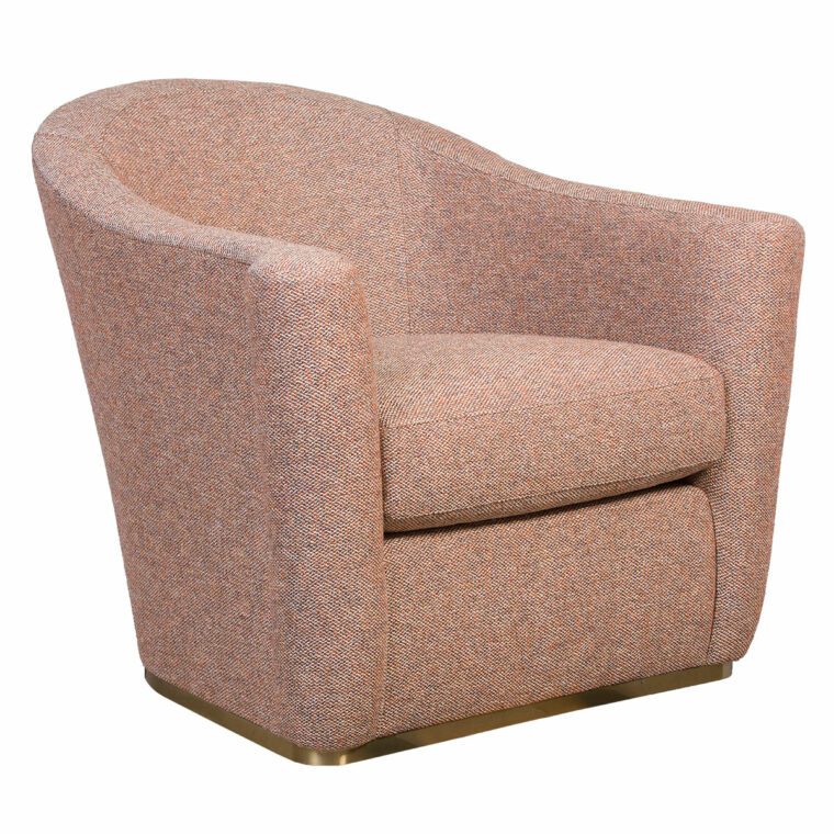 Arlette French Moderne Swivel Chair in Spice