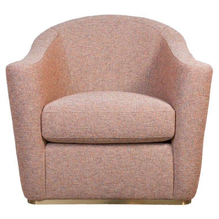 Arlette French Moderne Swivel Chair in Spice - Image 4