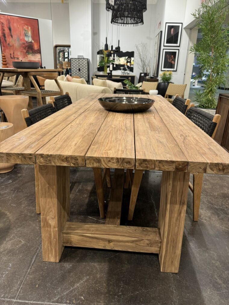 Ernst Outdoor Reclaimed Teak Dining Table - Image 11