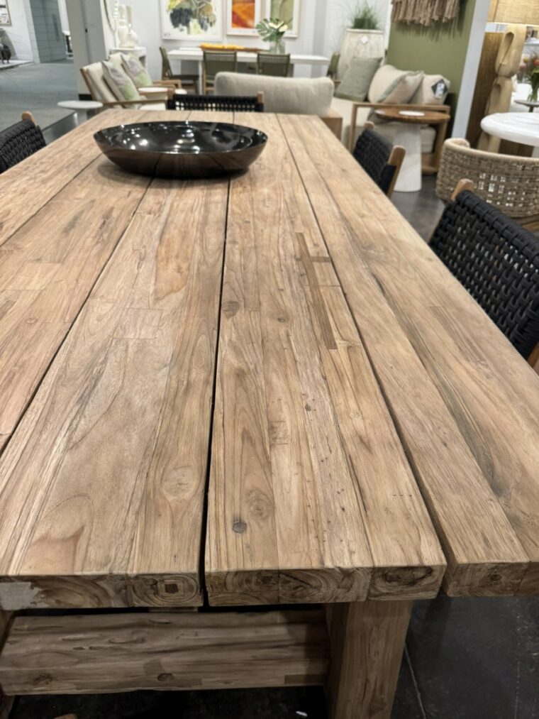 Ernst Outdoor Reclaimed Teak Dining Table - Image 6