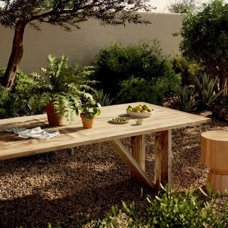 Ander Outdoor Teak Dining Table - Image 12