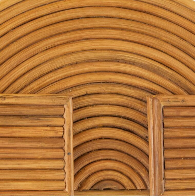 Mid-Century Style Natural Rattan Mirror - Image 2