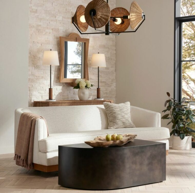 Mid-Century Style Natural Rattan Mirror - Image 6