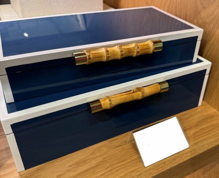 High Gloss Lacquered and Bamboo Boxes - Image 5