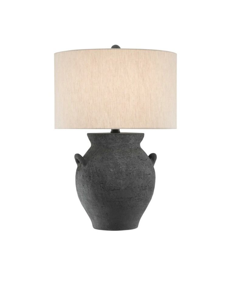 Malaga Black Terracotta Table Lamp