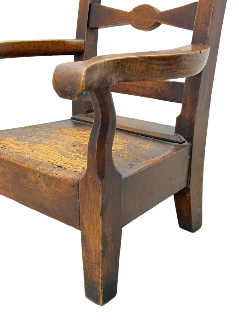 Vintage English Oak Children's Chair - Image 8