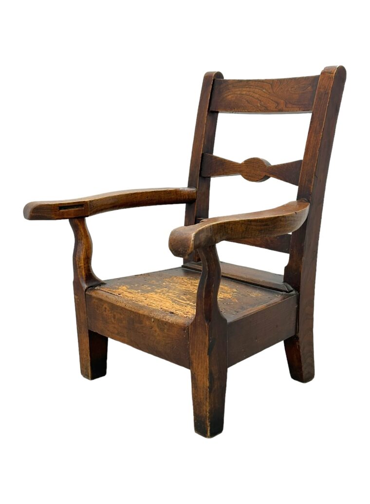 Vintage English Oak Children's Chair