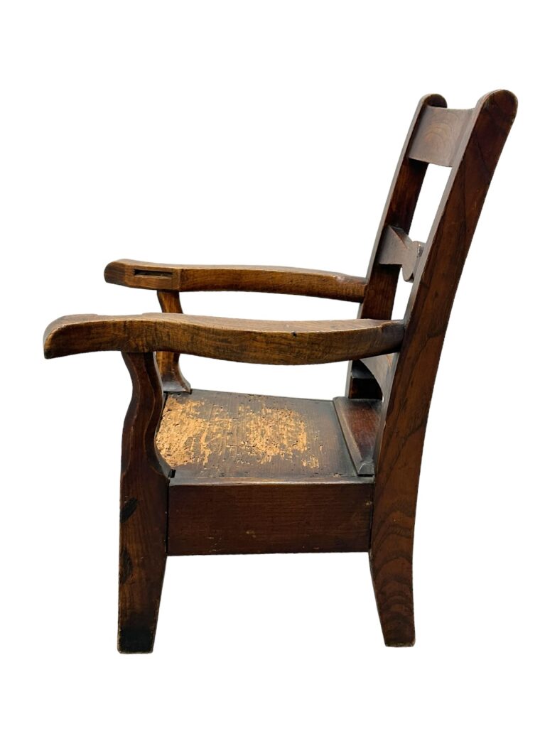 Vintage English Oak Children's Chair - Image 4