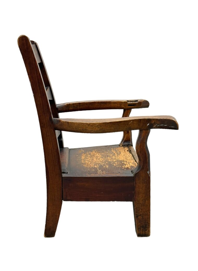 Vintage English Oak Children's Chair - Image 7