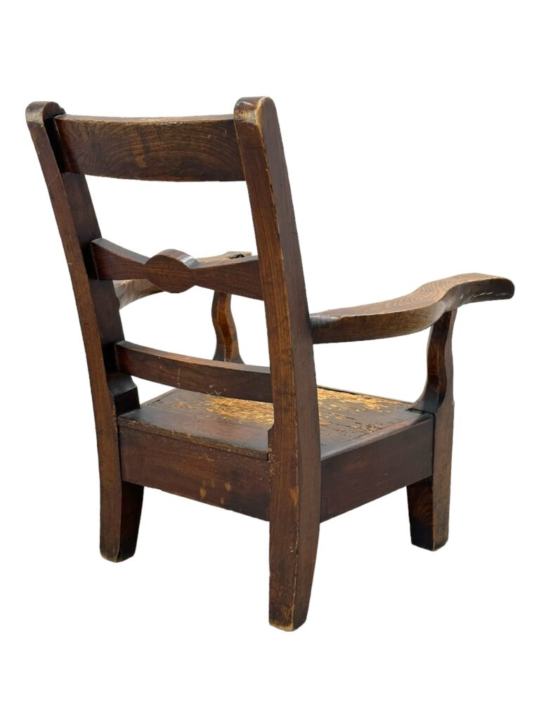 Vintage English Oak Children's Chair - Image 6