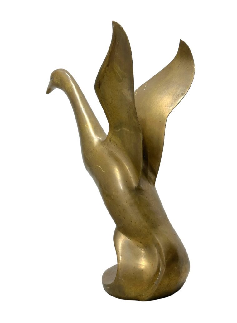 Vintage Brass Duck in Flight - Image 4