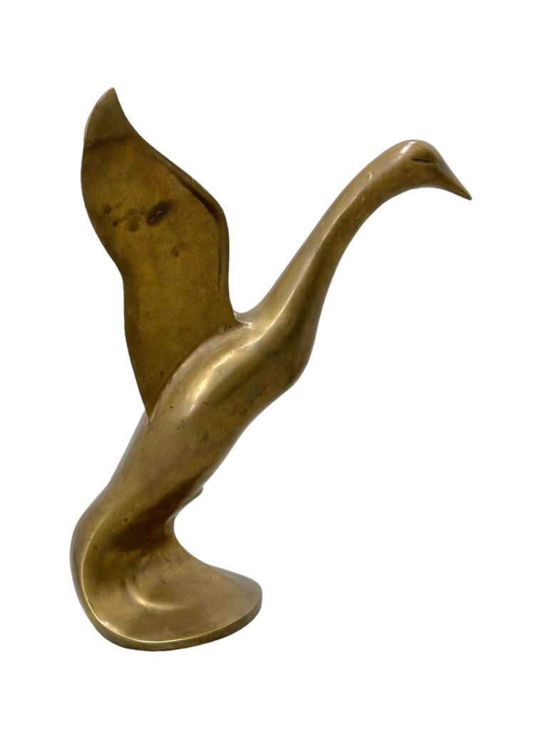 Vintage Brass Duck in Flight - Image 5