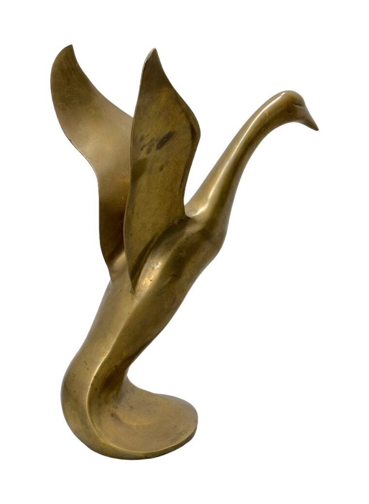 Vintage Brass Duck in Flight - Image 6