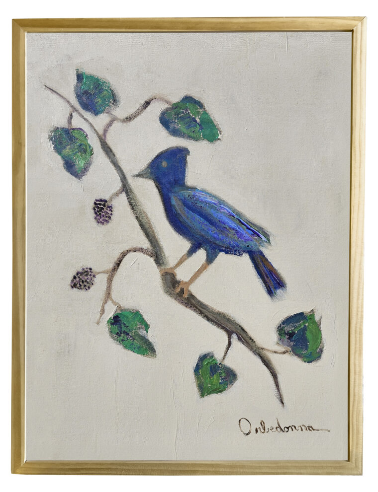 Bird and Blackberry Vine Original Art