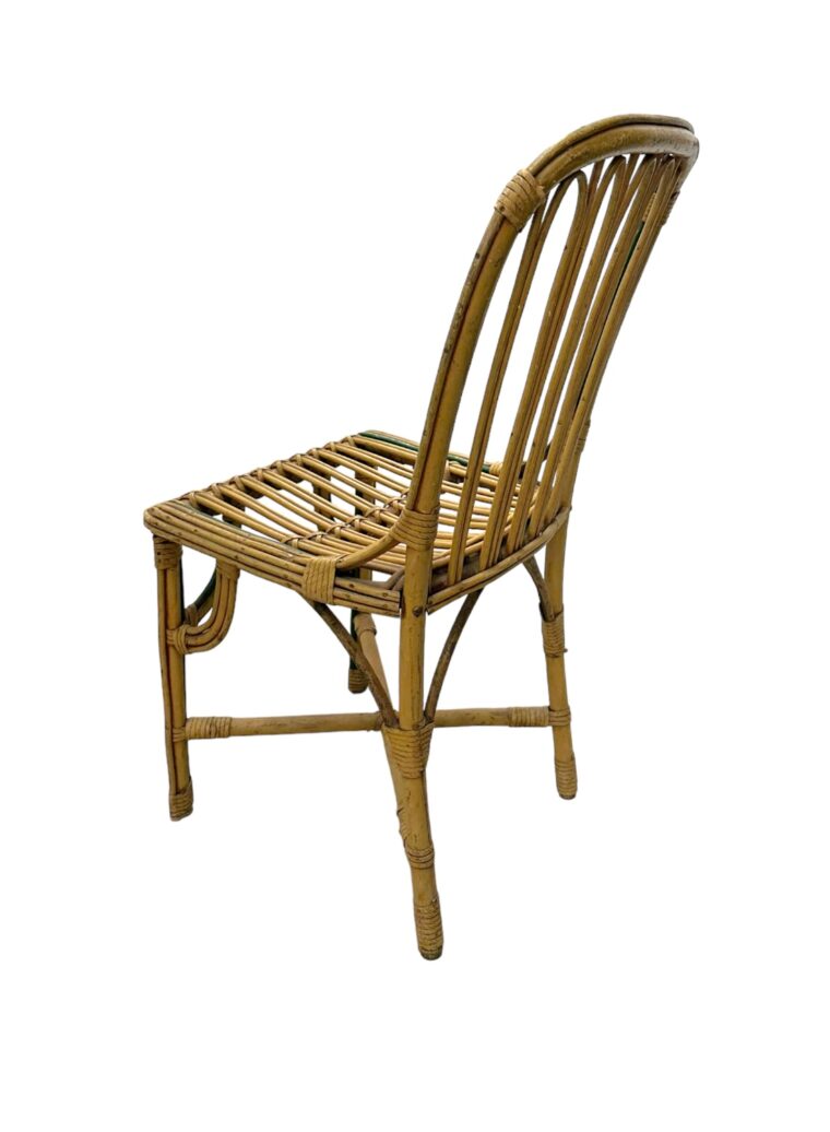 Set of 3 Vintage French Bistro Bamboo Cafe Chairs - Image 7