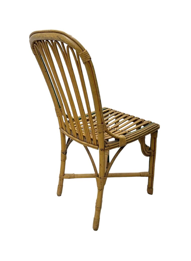 Set of 3 Vintage French Bistro Bamboo Cafe Chairs - Image 8