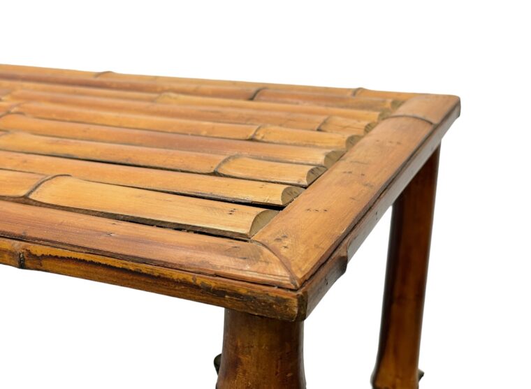 Vintage English Bamboo Side Table - Image 8