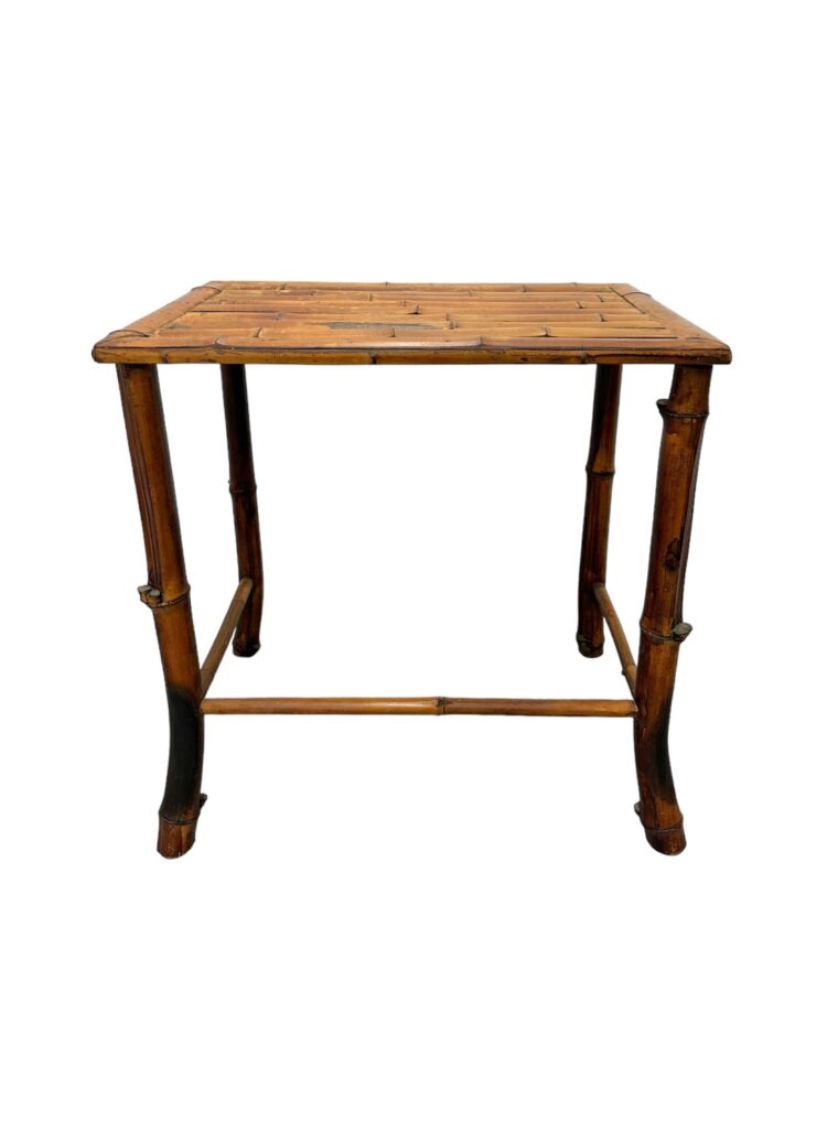 Vintage English Bamboo Side Table - Image 2