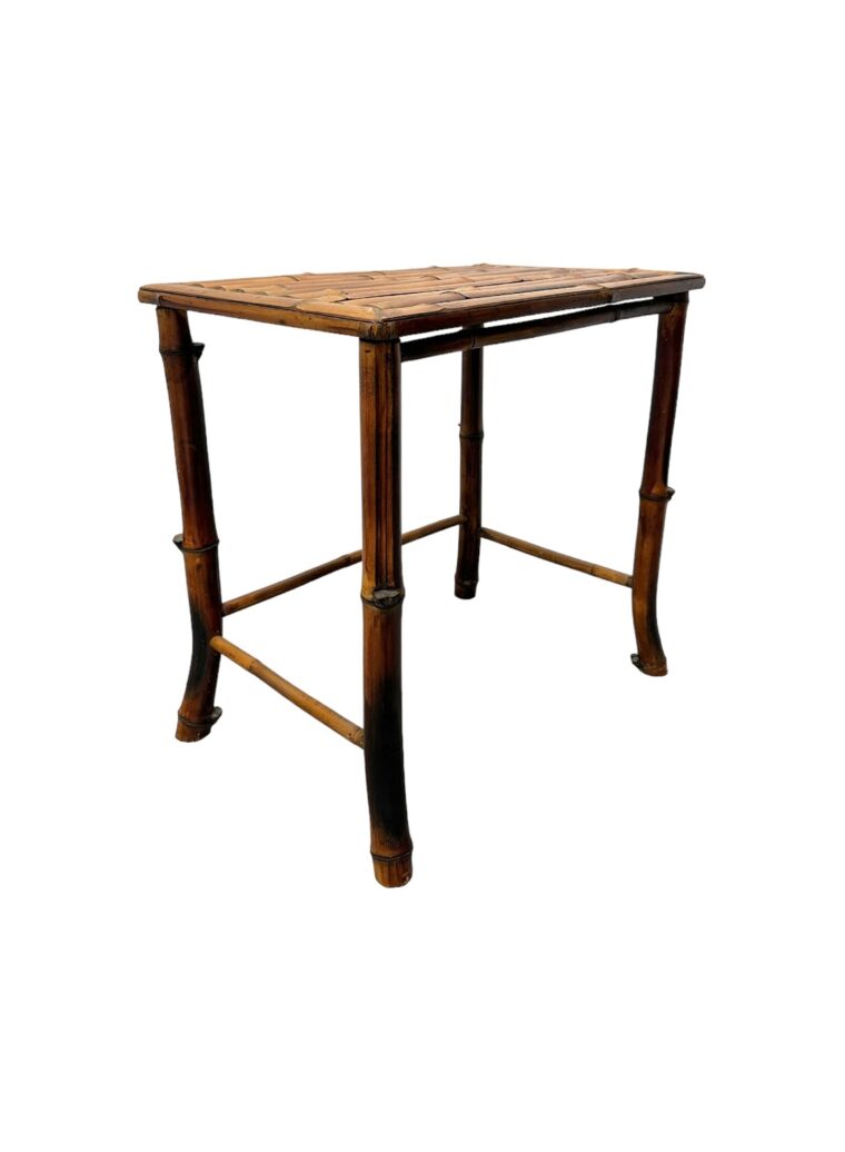 Vintage English Bamboo Side Table - Image 3