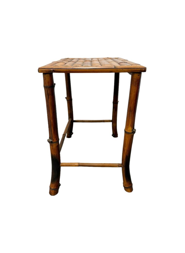 Vintage English Bamboo Side Table - Image 4