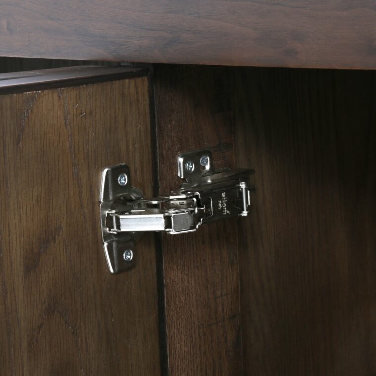 Four Door Brass and Walnut Buffet - Image 13