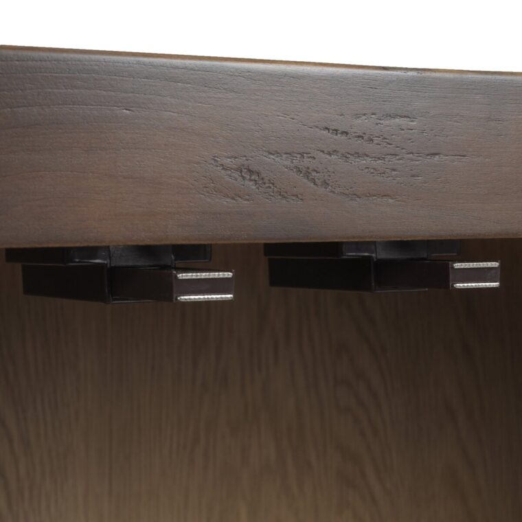 Four Door Brass and Walnut Buffet - Image 14