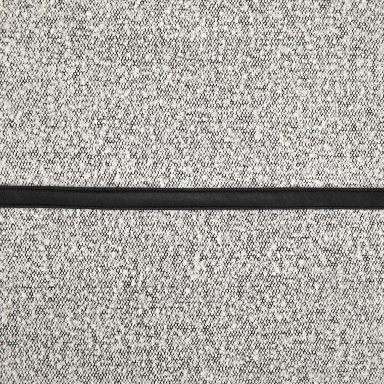 Banded Leather and Upholstered Bench - Image 10