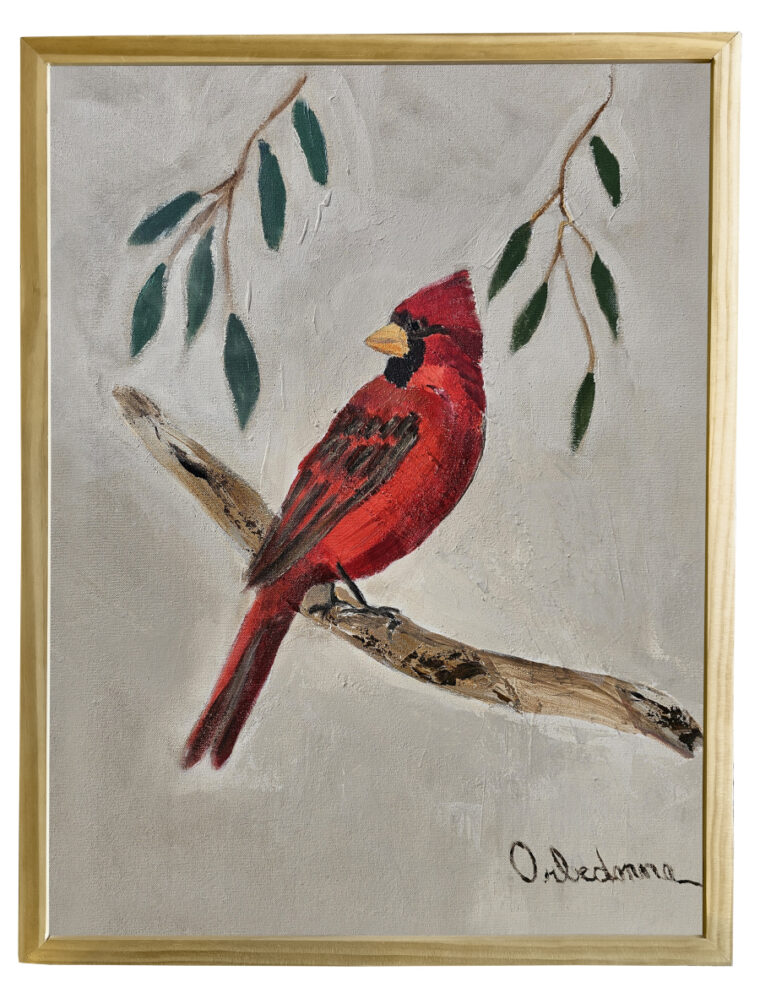 Cardinal on Branch Original Art