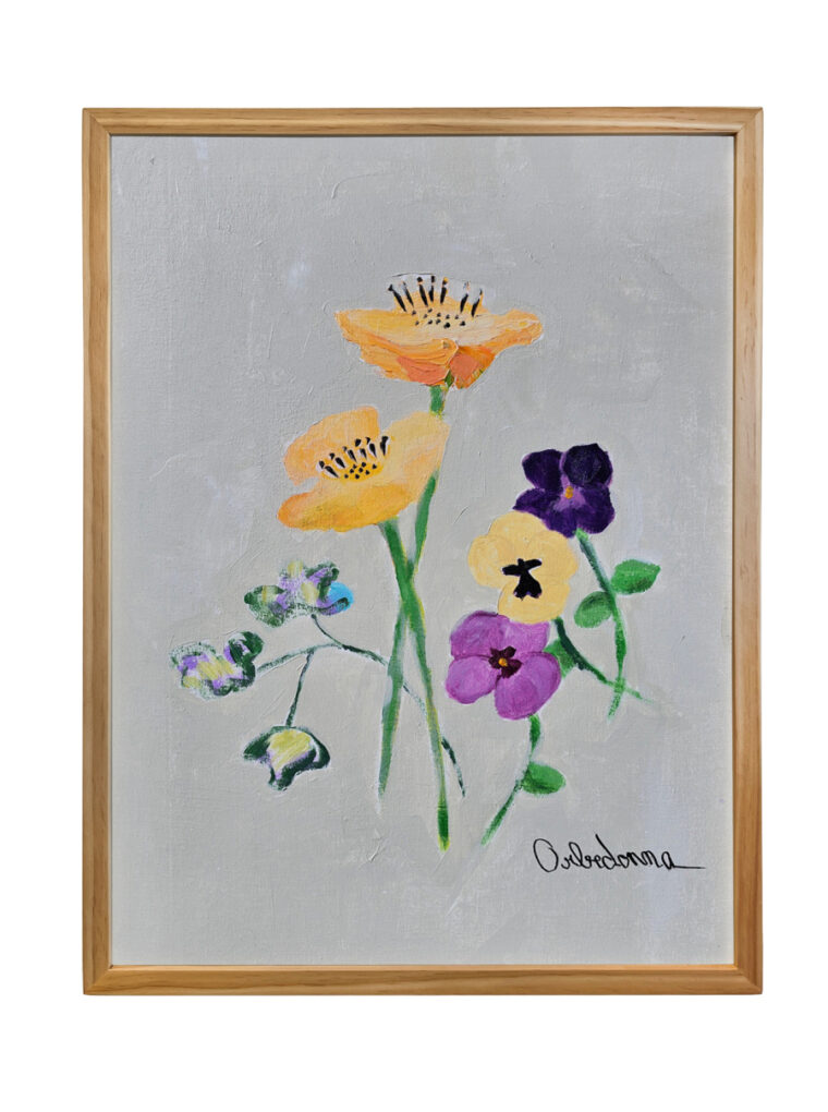 Poppies and Pansies Original Art