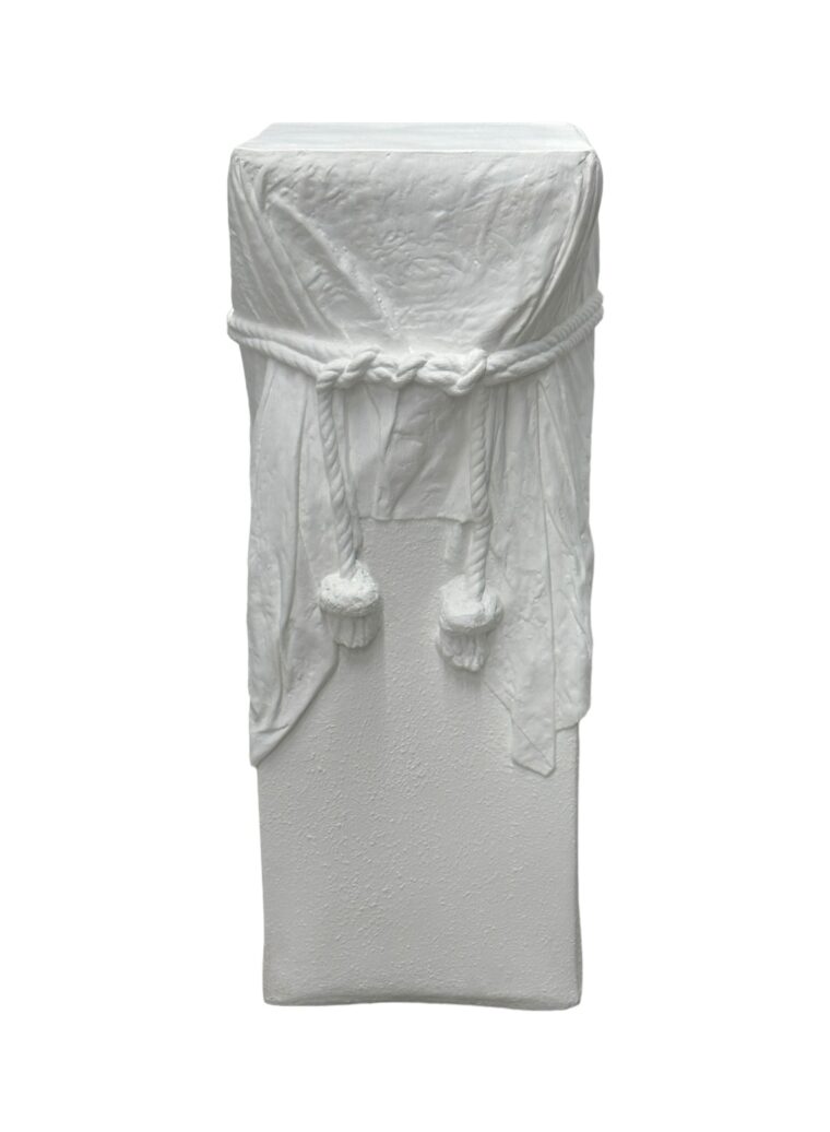 John Dickinson Style Draped Rope Plaster Pedestal - Image 3