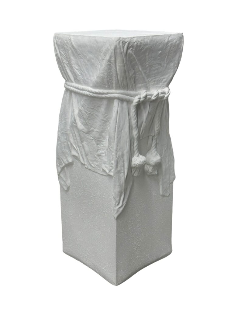 John Dickinson Style Draped Rope Plaster Pedestal - Image 4