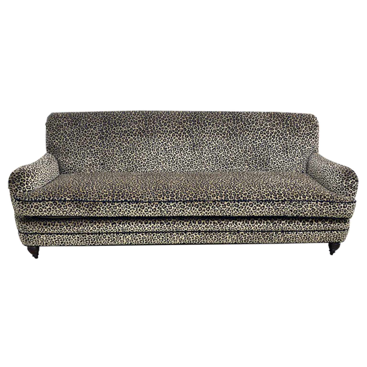 Amelia English Arm Sofa in Animal Print Mecox Gardens