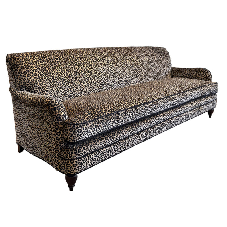 Amelia English Arm Sofa in Animal Print