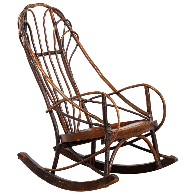 Antique Bentwood Hickory and Oak Child's Rocking Chair