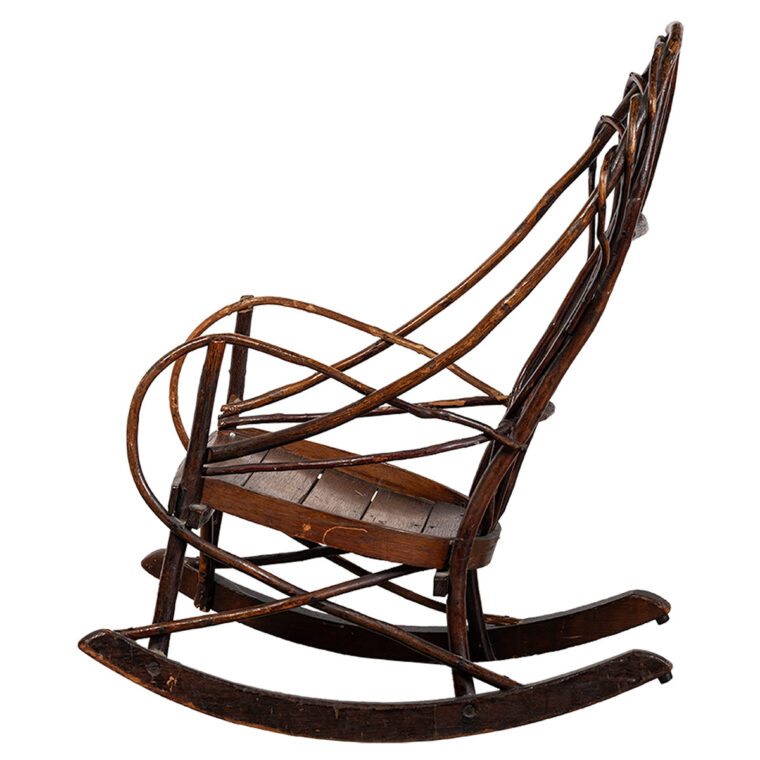 Antique Bentwood Hickory and Oak Child's Rocking Chair - Image 3