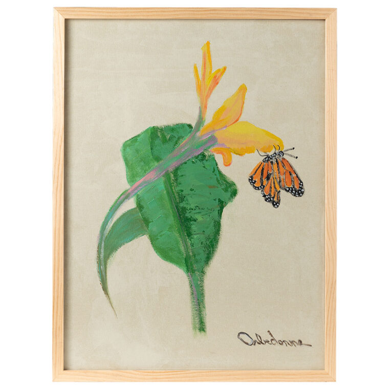 Canna and Butterfly Original Art