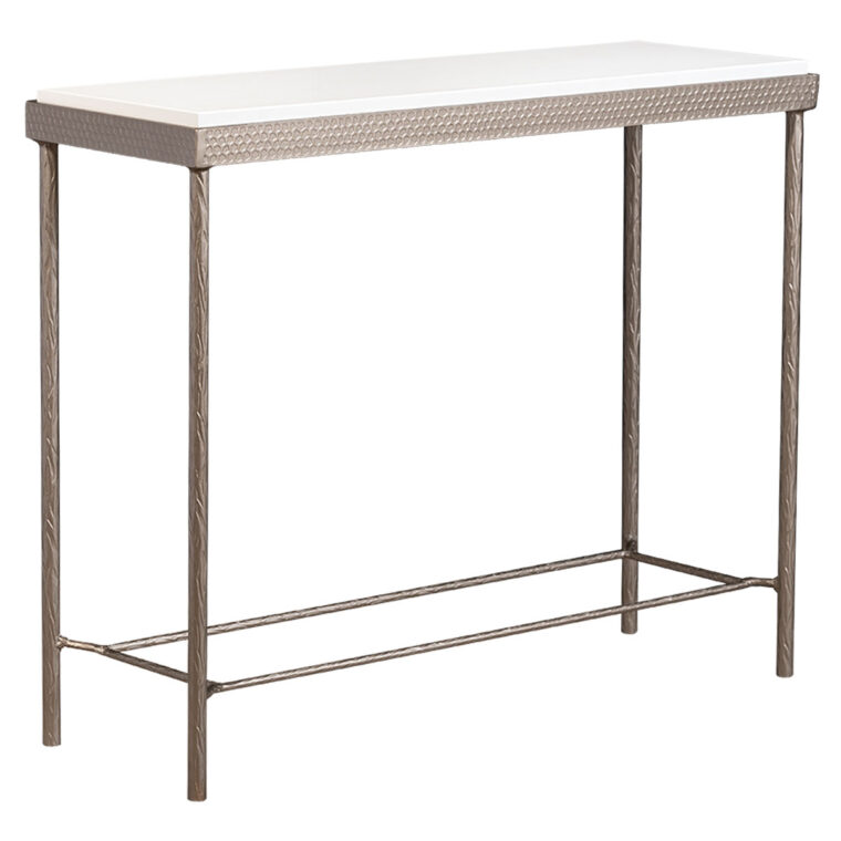 Honeycomb and Vine Stone and Metal Console