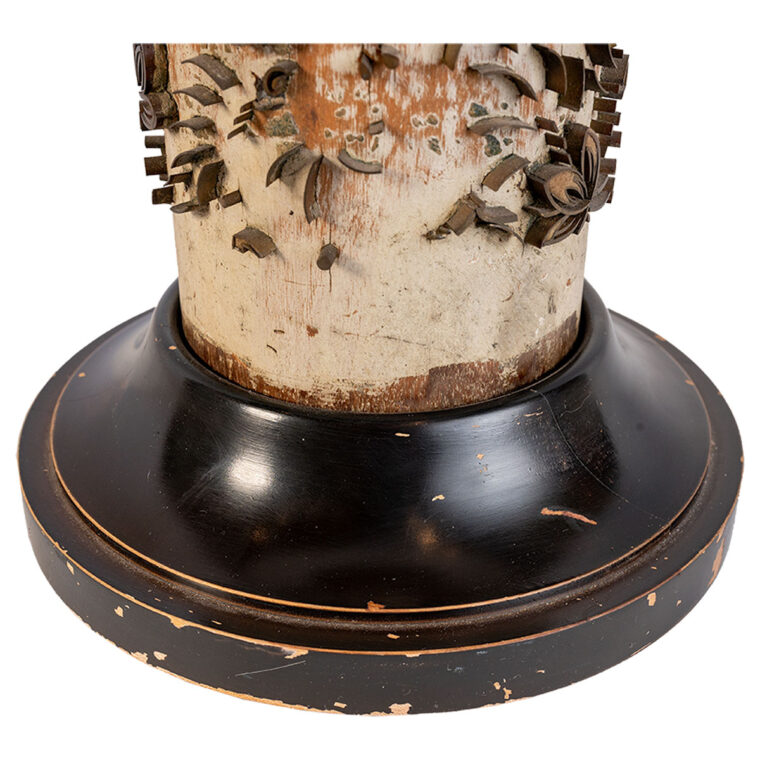 Antique Floral Wallpaper Block Cylinder Lamp - Image 5