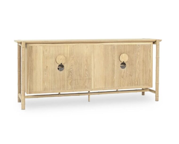 Oak Wood 4 Door Cabinet - Image 3