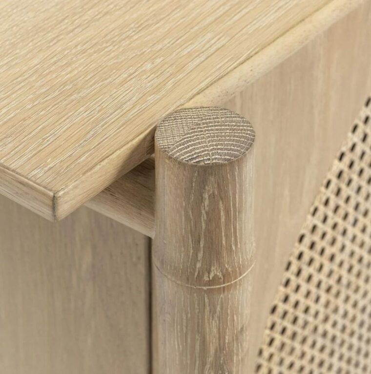 Oak Wood 4 Door Cabinet - Image 7