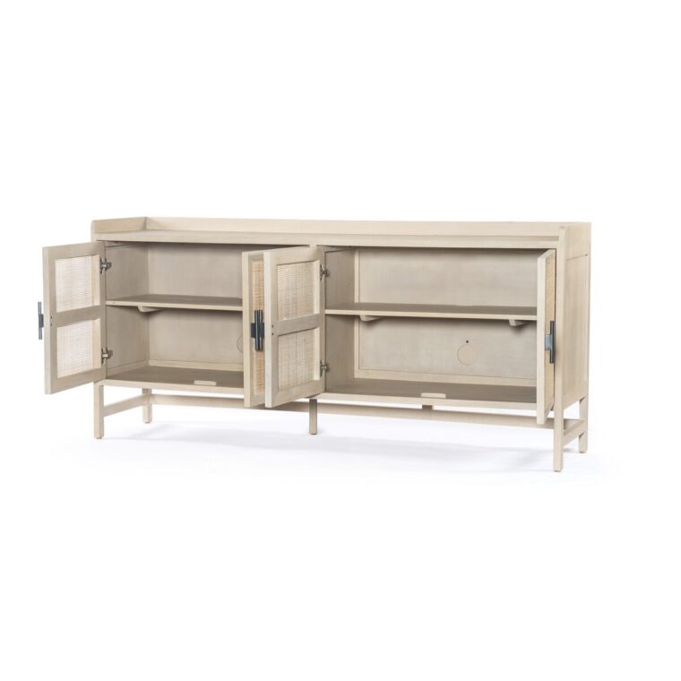 Mango Wood Sideboard with Cane Doors - Image 3