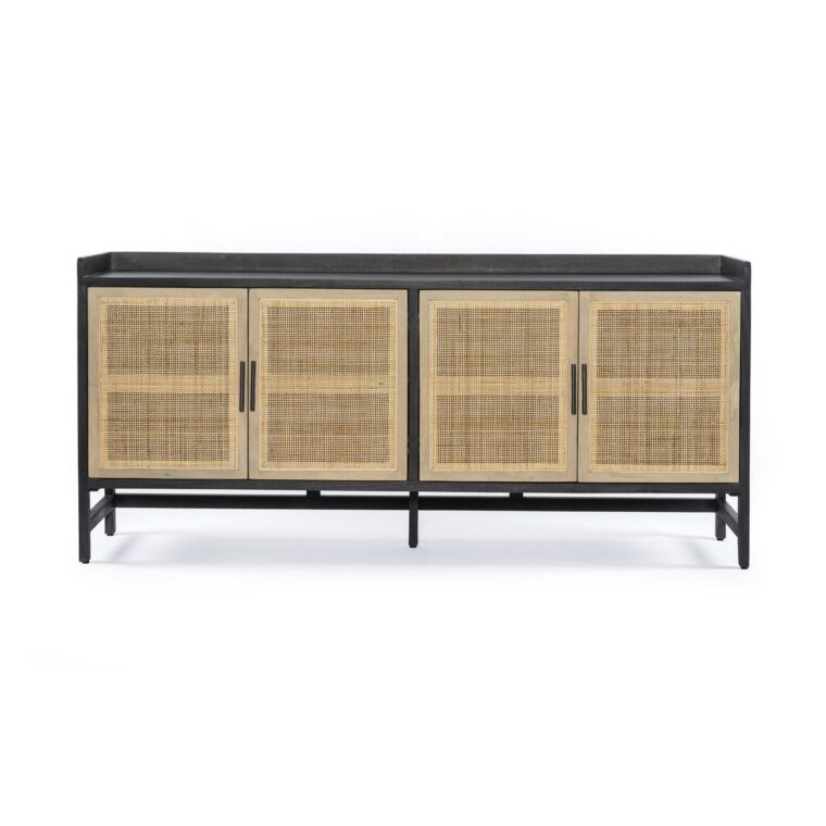 Mango Wood Sideboard with Cane Doors - Image 12